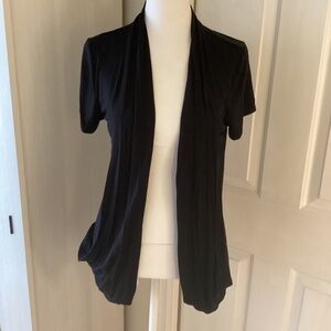 Maurices Black Short Sleeve Cardigan Sz S